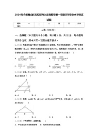 2024年合肥蜀山区五校联考九年级数学第一学期开学学业水平测试试题【含答案】