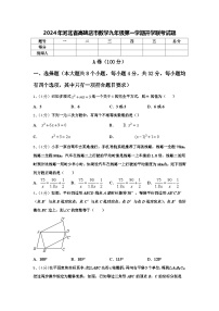 2024年河北省高碑店市数学九年级第一学期开学联考试题【含答案】