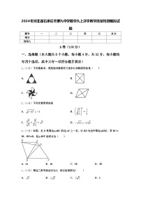 2024年河北省石家庄市第九中学数学九上开学教学质量检测模拟试题【含答案】