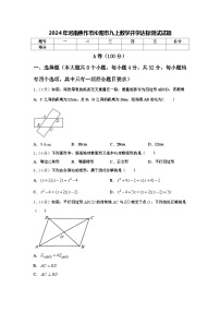 2024年河南焦作市沁阳市九上数学开学达标测试试题【含答案】