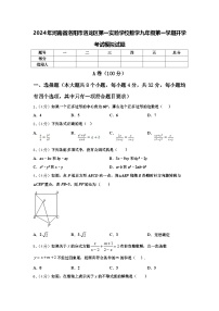 2024年河南省洛阳市洛龙区第一实验学校数学九年级第一学期开学考试模拟试题【含答案】