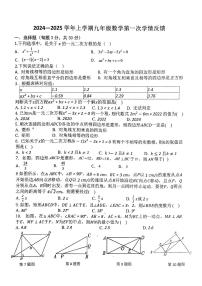 河南省驻马店市部分中学2024-2025学年九年级上学期9月月考数学试题