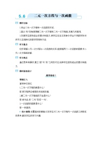 北师大版（2024）八年级上册第五章 二元一次方程组6 二元一次方程与一次函数教案