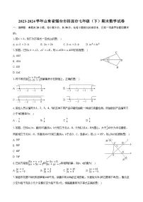 2023-2024学年山东省烟台市招远市七年级（下）期末数学试卷（五四学制）（含答案）