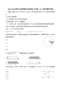 2023-2024学年山东省泰安市岱岳区七年级（下）期末数学试卷（五四学制）（含答案）