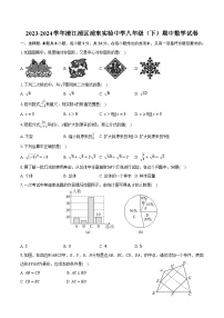 2023-2024学年江苏省淮安市清江浦区浦东实验中学八年级（下）期中数学试卷(含答案）