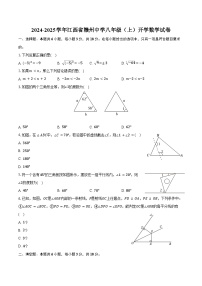 2024-2025学年江西省赣州中学八年级（上）开学数学试卷（含答案）