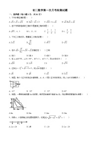 黑龙江省绥化市第五中学校2024-2025学年九年级上学期9月月考数学试题(无答案)