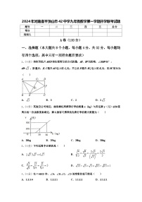 2024年河南省平顶山市42中学九年级数学第一学期开学联考试题【含答案】