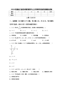 2024年黑龙江省佳木斯市数学九上开学教学质量检测模拟试题【含答案】