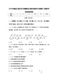 2024年黑龙江省牡丹江管理局北斗星协会数学九年级第一学期开学达标检测试题【含答案】