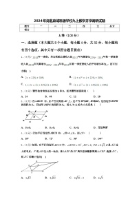 2024年湖北麻城思源学校九上数学开学调研试题【含答案】