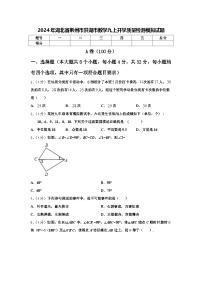 2024年湖北省荆州市洪湖市数学九上开学质量检测模拟试题【含答案】