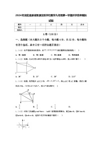 2024年湖北省麻城思源实验学校数学九年级第一学期开学统考模拟试题【含答案】