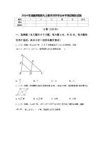 2024年湖南邵阳县九上数学开学学业水平测试模拟试题【含答案】