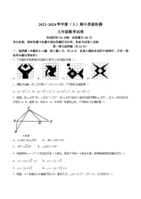 辽宁省铁岭市铁岭县2024届九年级上学期期中考试数学试卷(含答案)