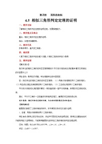 北师大版（2024）九年级上册5 相似三角形判定定理的证明教学设计