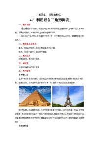 初中数学北师大版（2024）九年级上册6 利用相似三角形测高教案设计
