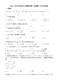 河南省周口市项城市莲溪初级中学2024-2025学年八年级上学期9月月考数学试题