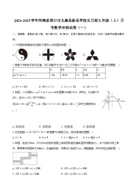 2024-2025学年河南省周口市太康县新星学校尖刀班九年级（上）月考数学冲刺试卷（一）（含解析）