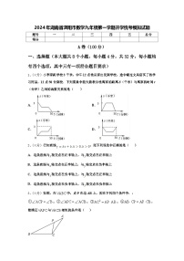 2024年湖南省浏阳市数学九年级第一学期开学统考模拟试题【含答案】