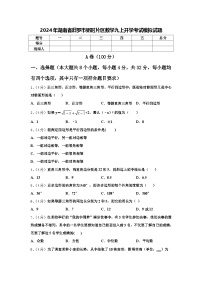 2024年湖南省汨罗市弼时片区数学九上开学考试模拟试题【含答案】