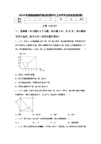 2024年湖南省益阳市赫山区数学九上开学学业质量监测试题【含答案】