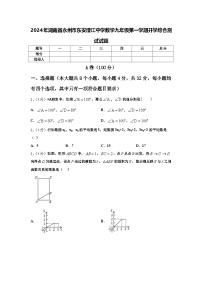 2024年湖南省永州市东安澄江中学数学九年级第一学期开学综合测试试题【含答案】