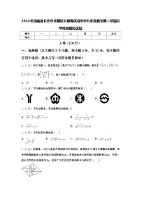 2024年湖南省长沙市岳麓区长郡梅溪湖中学九年级数学第一学期开学检测模拟试题【含答案】