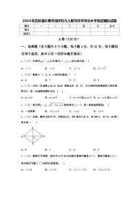 2024年吉林省长春外语学校九上数学开学学业水平测试模拟试题【含答案】