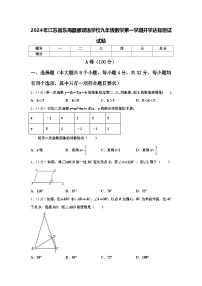 2024年江苏省东海晶都双语学校九年级数学第一学期开学达标测试试题【含答案】