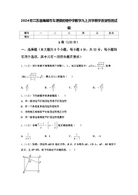 2024年江苏省高邮市车逻镇初级中学数学九上开学教学质量检测试题【含答案】