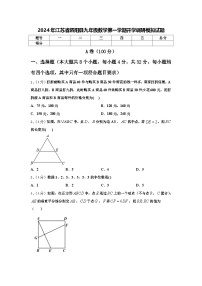 2024年江苏省泗阳县九年级数学第一学期开学调研模拟试题【含答案】