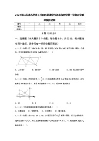 2024年江苏省苏州市工业园区斜塘学校九年级数学第一学期开学联考模拟试题【含答案】