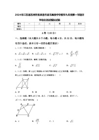 2024年江苏省苏州市张家港市梁丰高级中学数学九年级第一学期开学综合测试模拟试题【含答案】