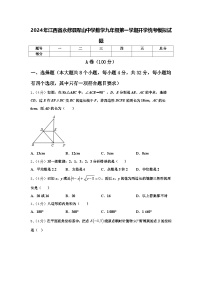 2024年江西省永修县军山中学数学九年级第一学期开学统考模拟试题【含答案】