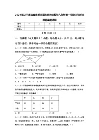 2024年辽宁省抚顺市新宾满族自治县数学九年级第一学期开学质量跟踪监视试题【含答案】