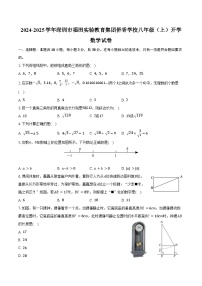 2024-2025学年广东省深圳市福田实验教育集团侨香学校八年级（上）开学数学试卷（含答案）