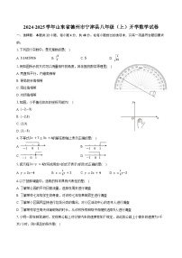 2024-2025学年山东省德州市宁津县八年级（上）开学数学试卷（含答案）