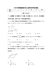 2024年青海省海东市九上数学开学考试试题【含答案】