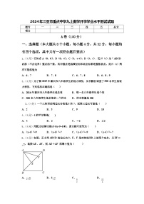 2024年三亚市重点中学九上数学开学学业水平测试试题【含答案】