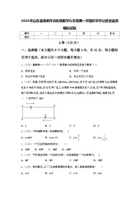 2024年山东省滨州市沾化县数学九年级第一学期开学学业质量监测模拟试题【含答案】