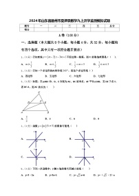 2024年山东省德州市夏津县数学九上开学监测模拟试题【含答案】