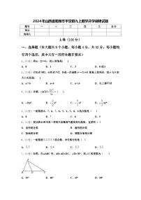 2024年山西省阳泉市平定县九上数学开学调研试题【含答案】