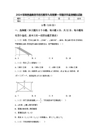 2024年陕西省商洛市名校数学九年级第一学期开学监测模拟试题【含答案】