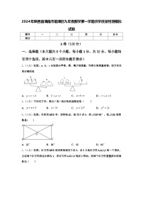 2024年陕西省渭南市临渭区九年级数学第一学期开学质量检测模拟试题【含答案】