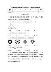 2024年陕西省西安电子科技中学九上数学开学调研试题【含答案】