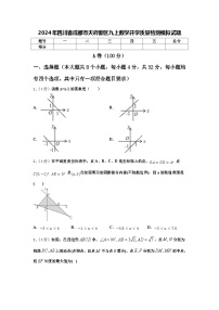 2024年四川省成都市天府新区九上数学开学质量检测模拟试题【含答案】