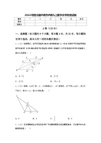 2024年四川省泸州市泸县九上数学开学检测试题【含答案】