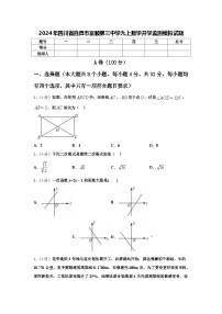 2024年四川省自贡市富顺第三中学九上数学开学监测模拟试题【含答案】